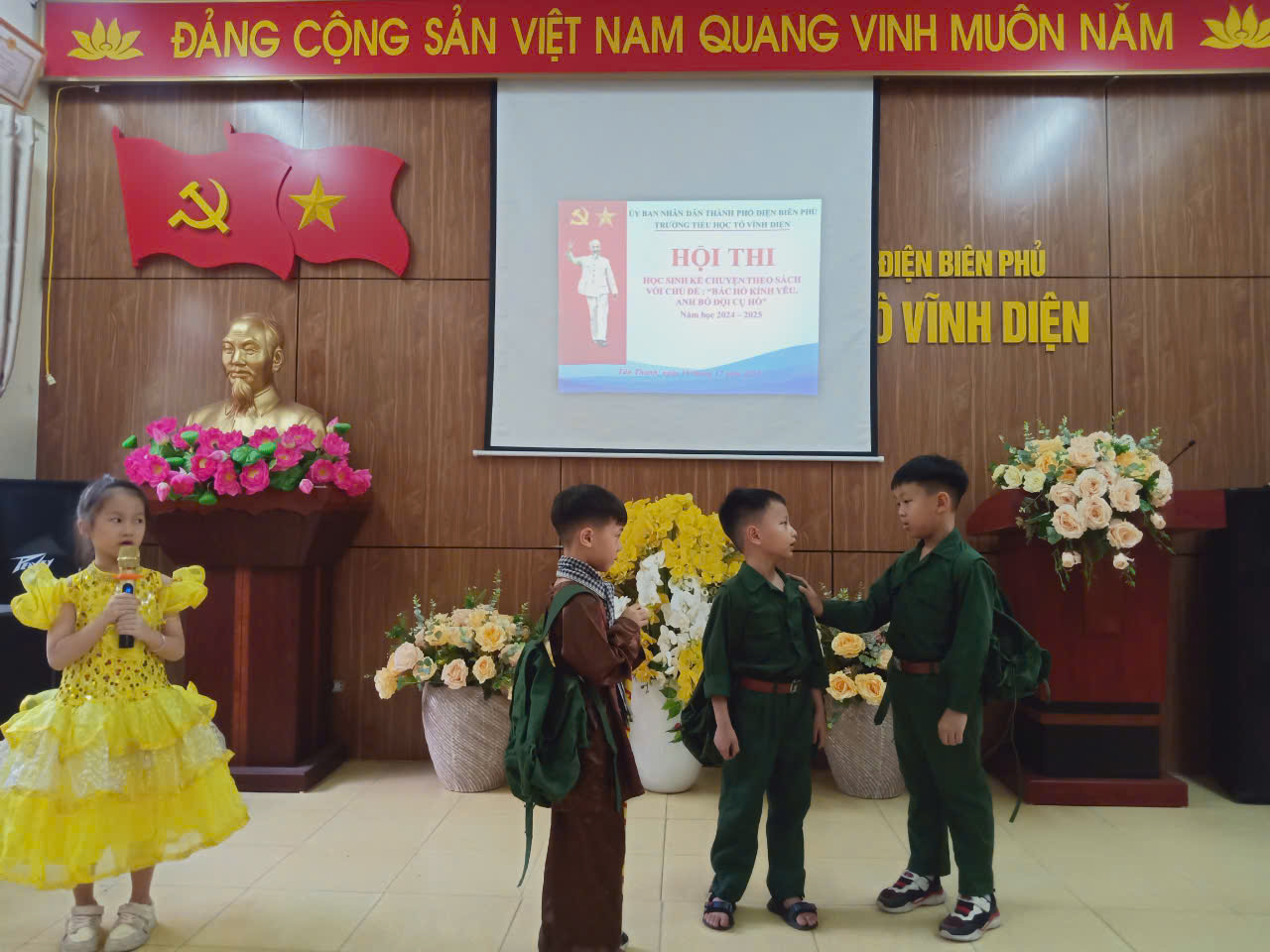 Hình ảnh các em học sinh tham gia Hội thi