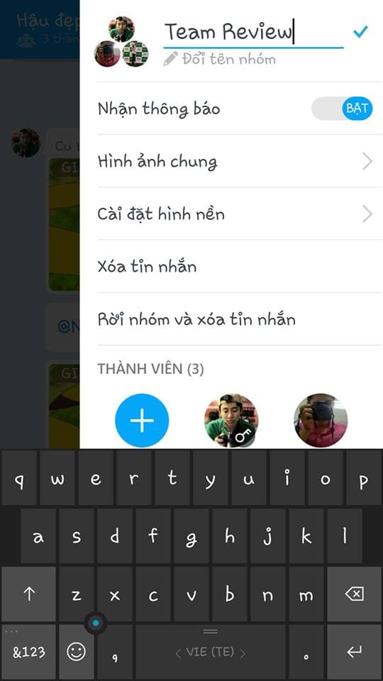 Alt text: Thay đổi tên nhóm chat trên Zalo để dễ dàng quản lý và nhận biết.