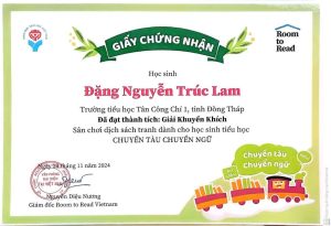 Hình ảnh các em học sinh đạt giải