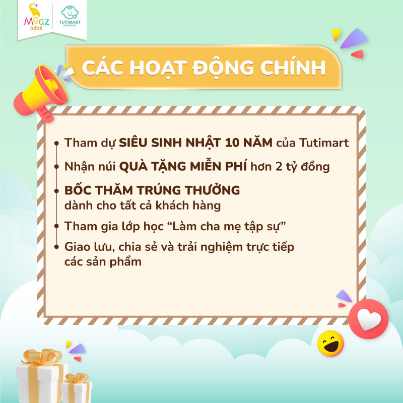 Sự kiện Tuti Mart - Quà tặng hấp dẫn