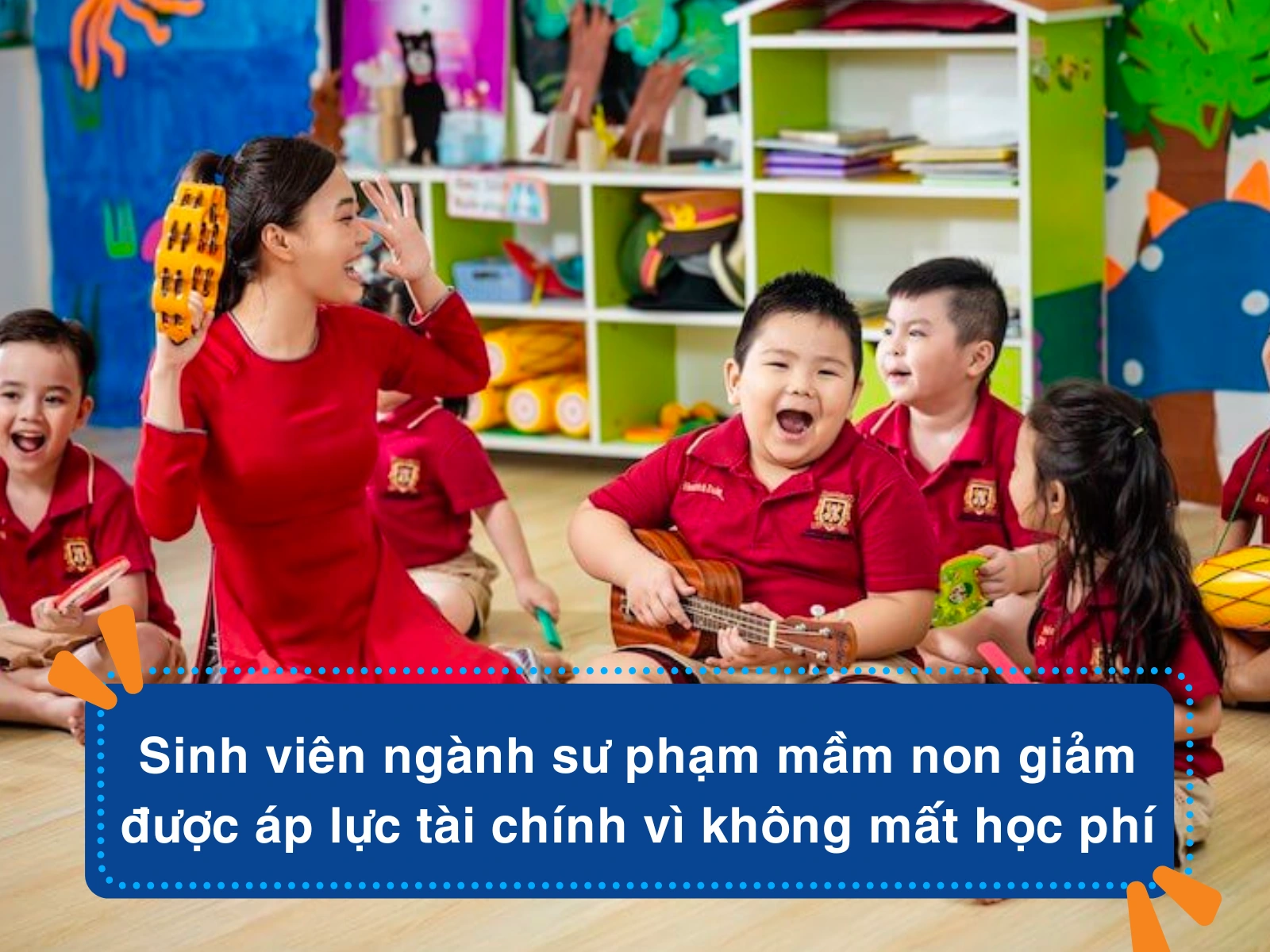 Sinh viên ngành sư phạm mầm non giảm được áp lực tài chính vì không mất học phí