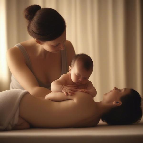 Massage cho bé 4 tháng tuổi sau khi tắm giúp bé thư giãn