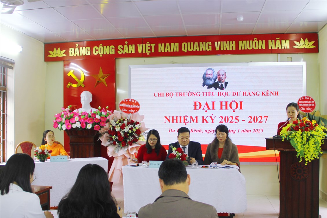 Hình ảnh Đại hội Chi bộ Trường Tiểu học Dư Hàng Kênh