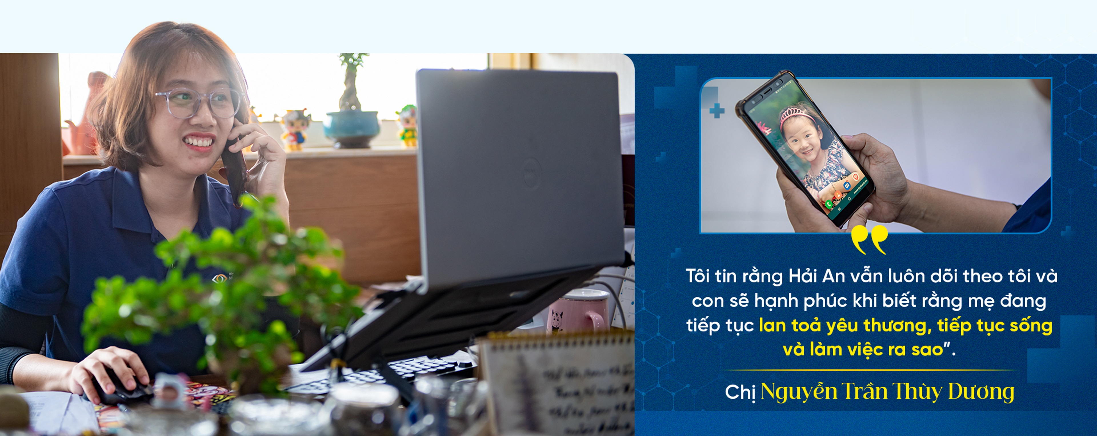 Hình ảnh chị Dương chia sẻ với gia đình