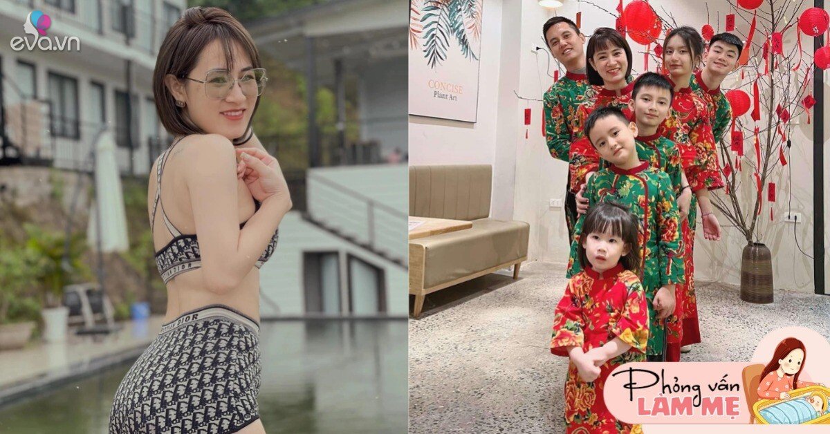 Hot mom Hà Nội càng đẻ càng đẹp, được chồng cưng như trứng, cứ định dừng thì lại "dính bầu", kết quả làm mẹ 5 con